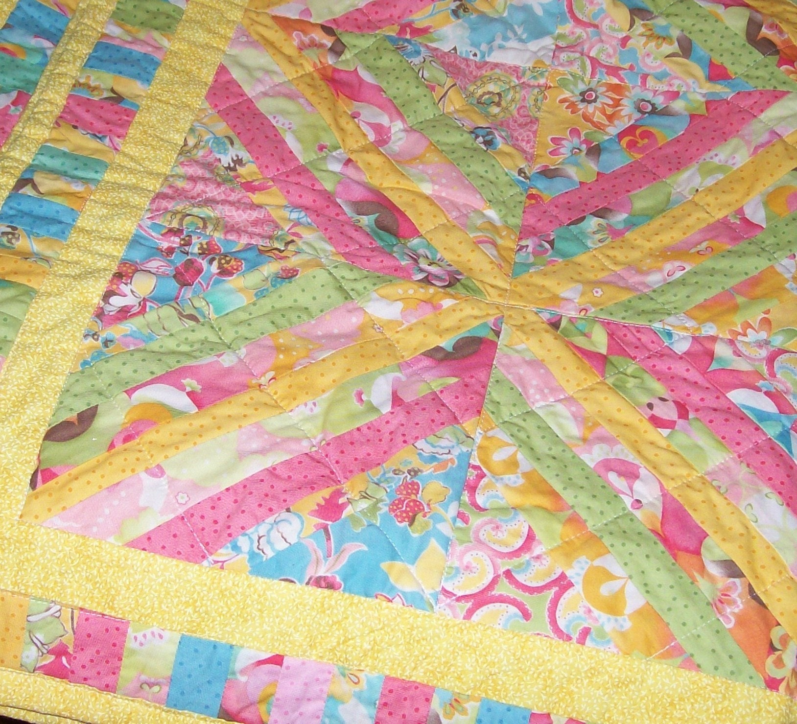 Patchwork Quilt Moda Spring String Blocks