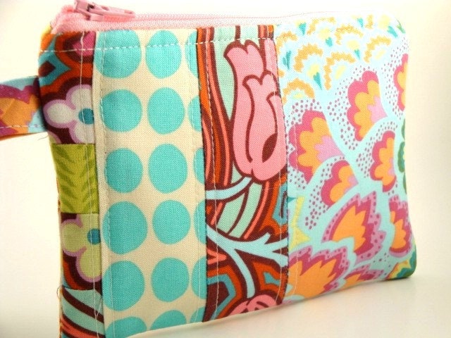 Zippered Wristlet-Amy Butler Fabrics-Patchwork