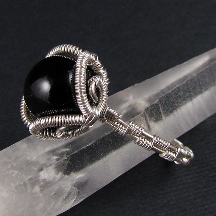 Ring - Sterling Silver and Black Onyx - Mystic Child
