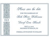 Printable Lace Save the Date Card - You Print