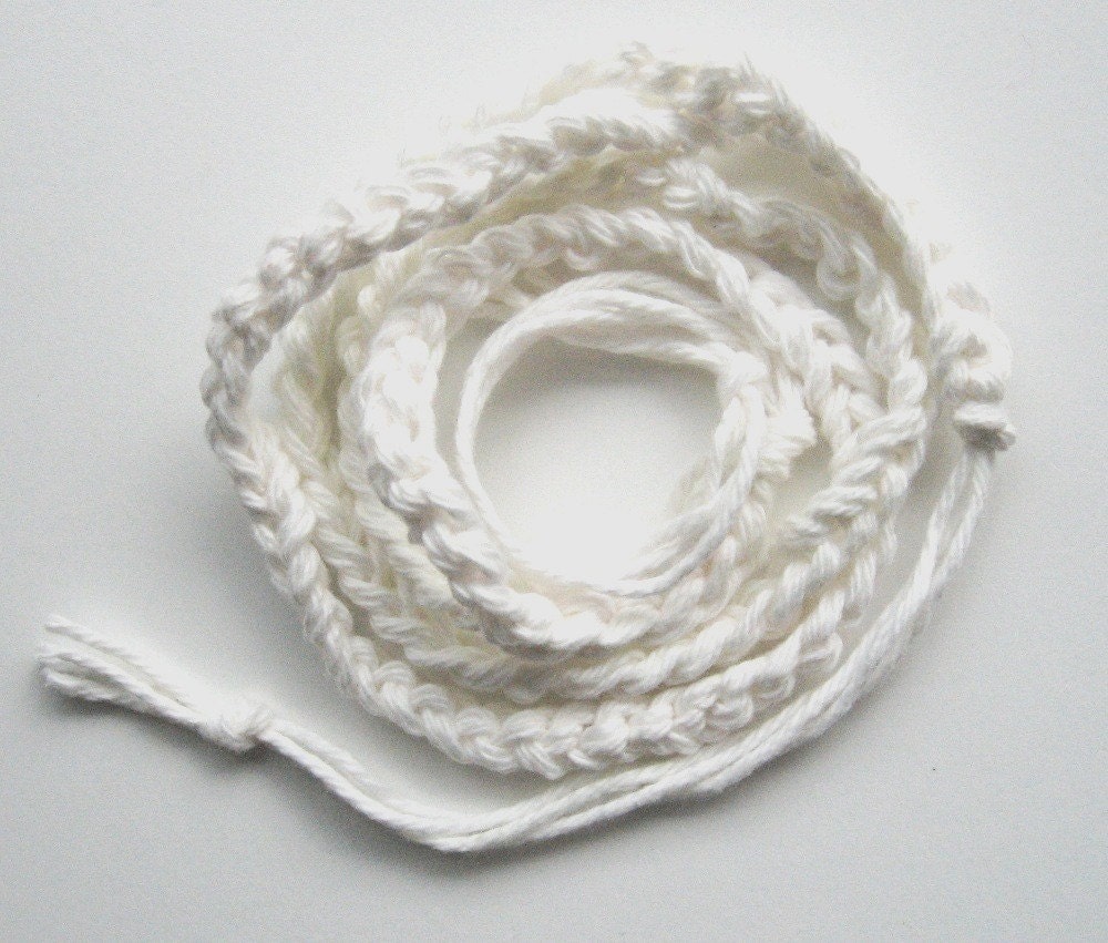Double Braid Just White Headband - Weddings