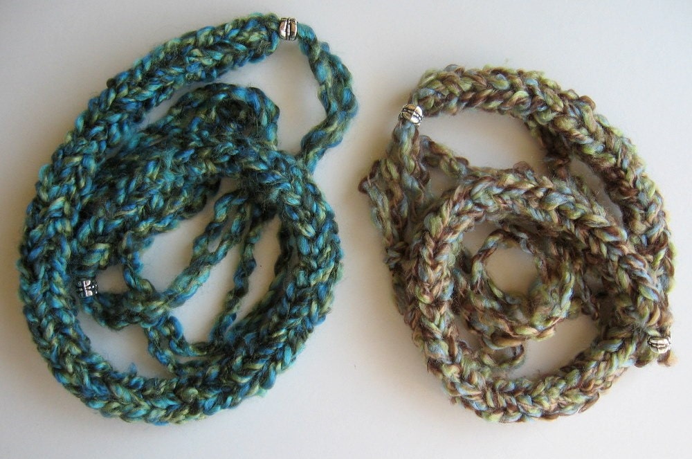 HeadBand Ropes - Set of Two Headbands - Hit the Beach Ocean Blues and Sandy Beiges