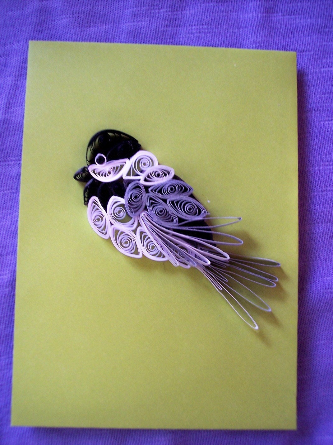 Quilled Chickadee for Scrapbooking/Cardmaking