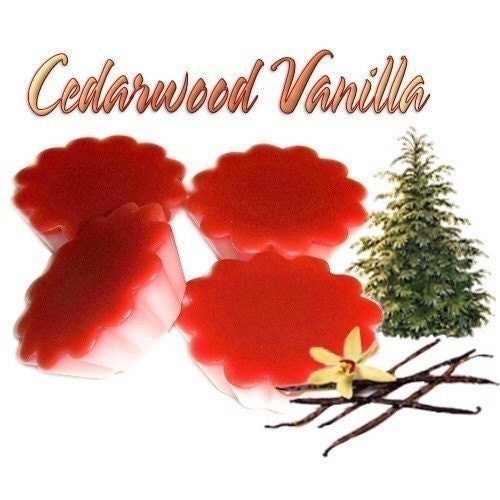 4 Cedarwood Vanilla Tarts Wickless Candle Melts Cedar Scent