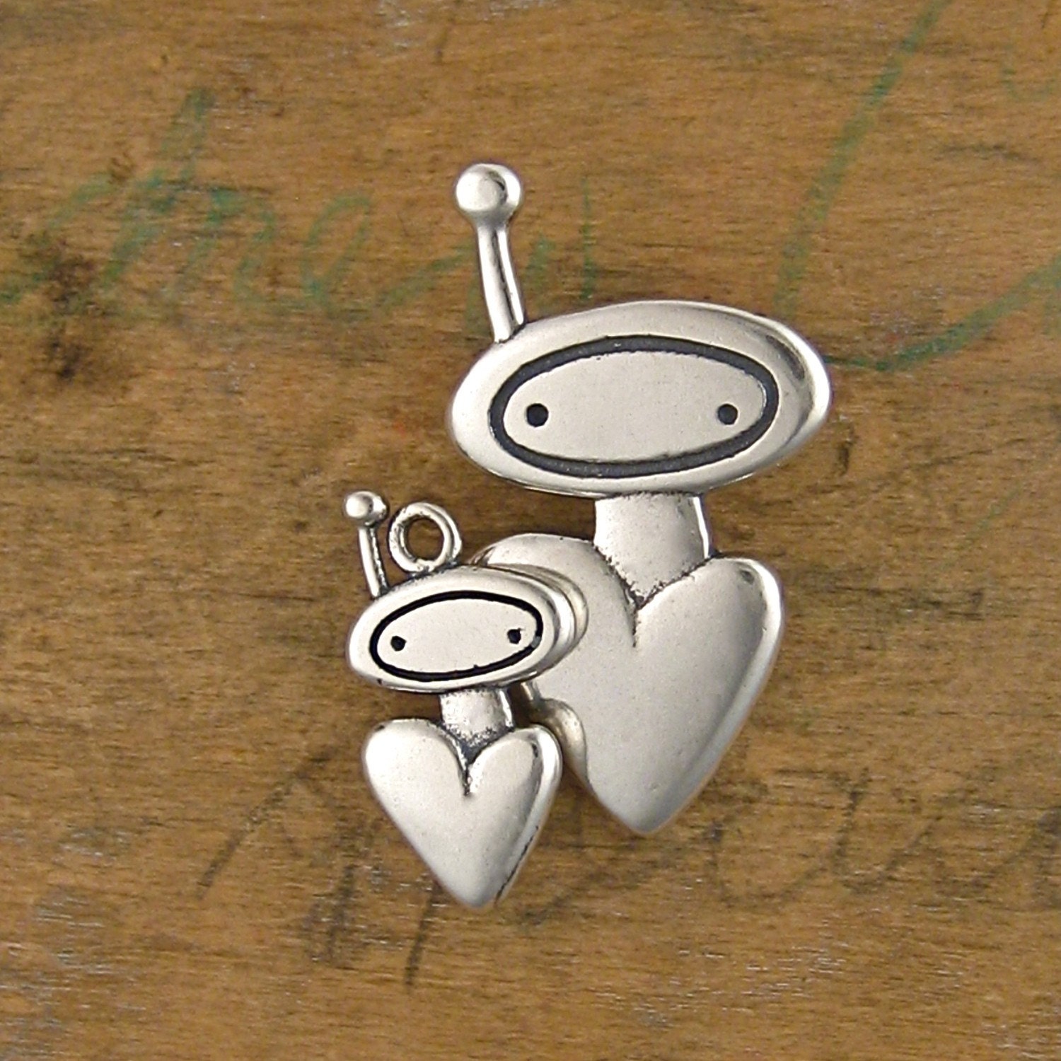 Mother Daughter Orbit Heart Necklaces