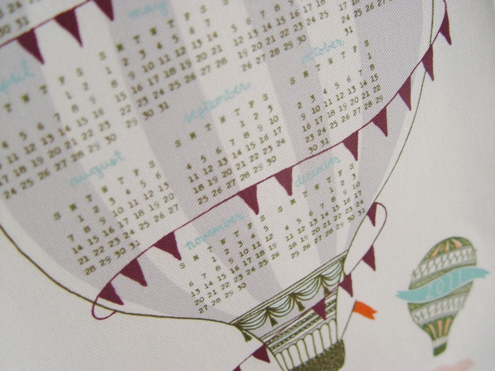 Hot Air Balloon - 2011 Fabric Calendar