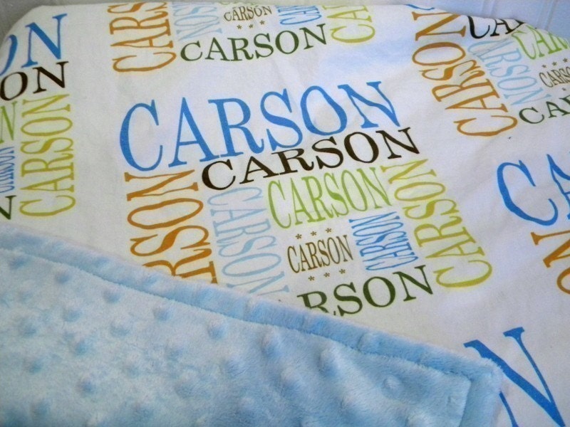 PETUNIAS' NAME GAME minky blanket - custom name - PERSONALIZED JUST FOR YOU