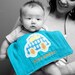 BURP CLOTH by PETUNIAS - exclusive design owl monogram personalized colorful cute spit rag baby gear newborn gift shower present