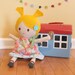 Cloth Rag Doll baby toy fabric soft dress diaper cute sweet stuffed modern baby shower gift newborn gift ready to ship