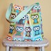Large OWL Diaper Bag by PETUNIAS - hobo bag purse market tote laptop carry all gym sack gift baby shower nappy everyday ready to ship teal