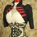 Size S Black Medaliion Cropped Steampunk Jacket