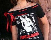 I Spit On Your Grave Horror Exploitation Off Shoulder Ribbon Top