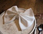 Handwoven Cotton Napkins - White Huck Lace (set 2)
