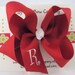 Customized Girls Monogrammed Hair Bow - Lilly/Lrg W/ Curlz Font