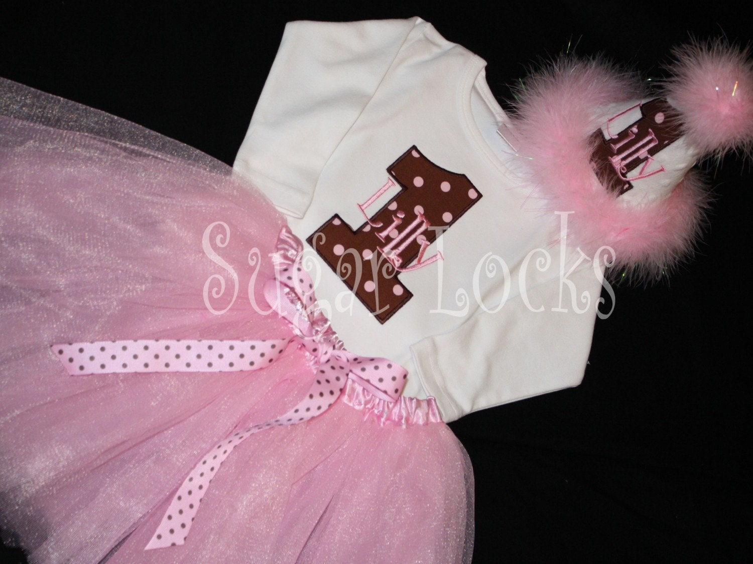 First Birthday Tutu Outfit Boutique Personalized shirt, tutu and hat Custom Number