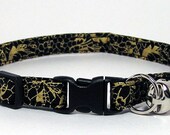 Cat Collar - Fancy Black and Gold