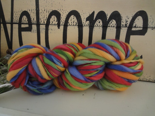 new colorway HOT AIR BALLOON handspun yarn