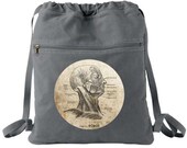 vintage human anatomy - the muscles - cinch style BACKPACK