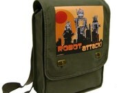 robot attack - MESSENGER / LAPTOP BAG