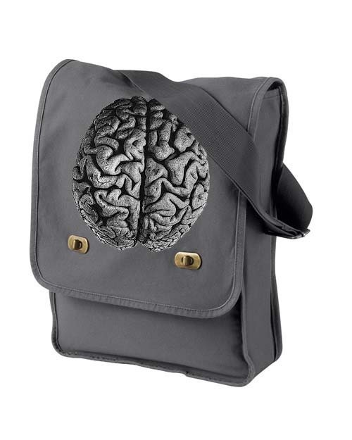 the human brain - gray - Messenger Bag / Laptop Bag