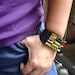 cassettes (black) cotton WRIST CUFF