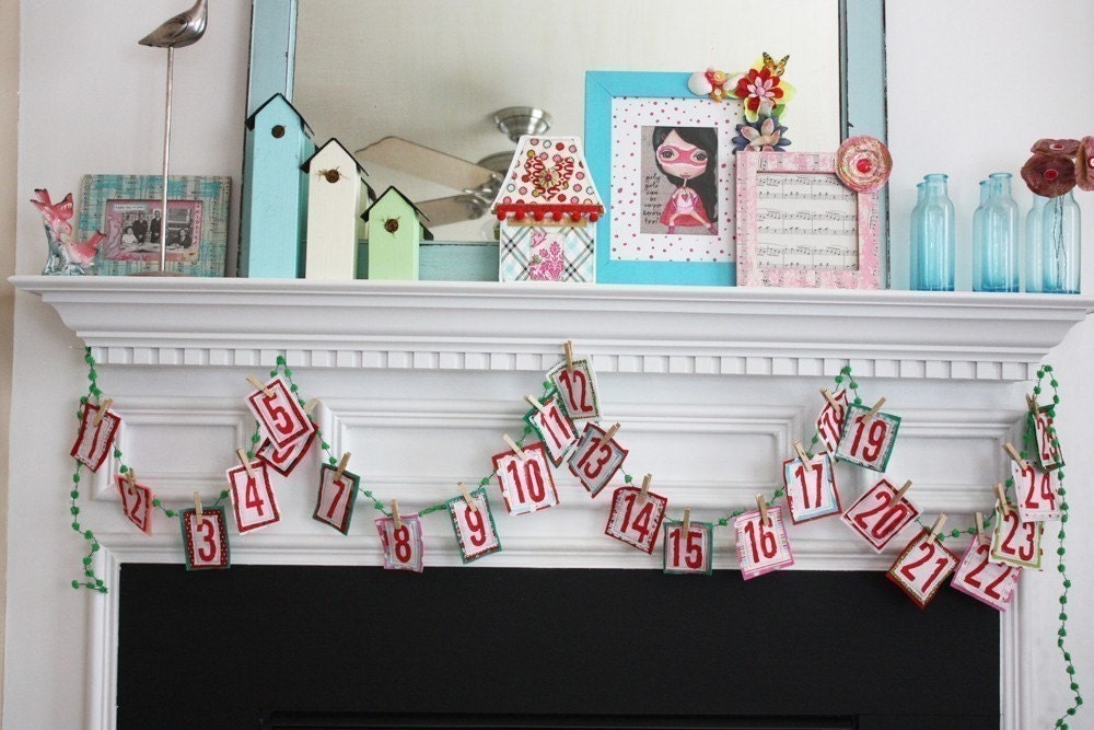 Counting Down Yipeeee...Christmas Advent Garland
