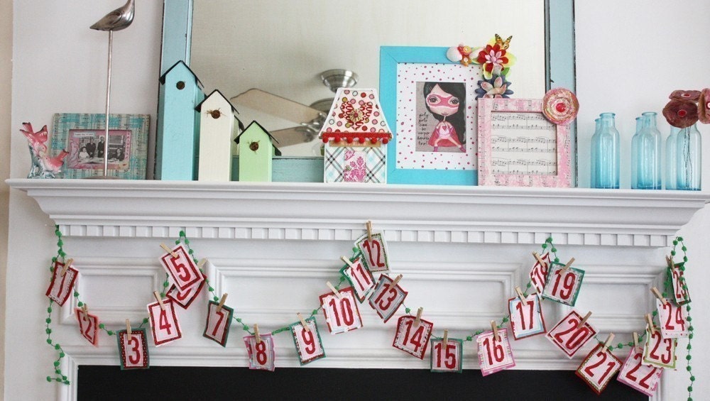 Counting Down Yipeeee...Christmas Advent Garland