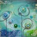 Growing Glass No 4 - Mixed Media ORINIGAL Art Collage - Lampwork