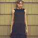 Coco Black Silk Chiffon and Lace Backless Dress. Little Black Dress (LBD). Made to Order.