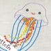 J Jellyfish INSTANT DOWNLOAD PDF embroidery pattern