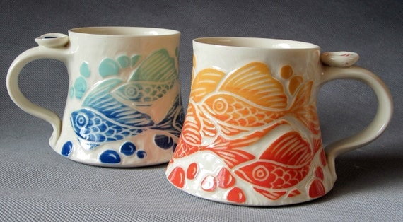 Fish... Favorite Mug... Blue and Aqua Blend