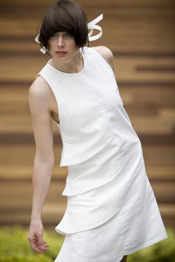 Asymmetrical Tiered Dress - made to order