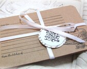Wedding Handmade Recipe Cards Set. Kraft Paper. Vintage Wedding Images. Set of 6. BRIDAL SHOWERS