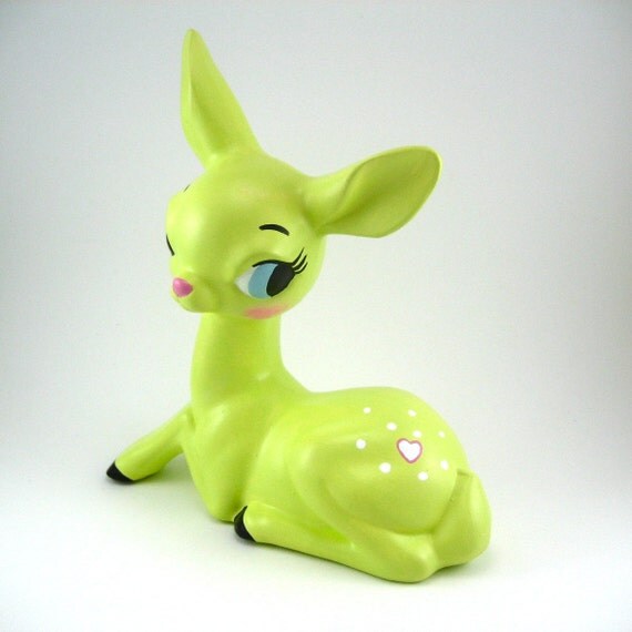 sweet adorable vintage blushing deer