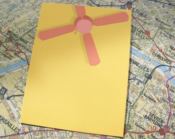 ceiling fan postcard
