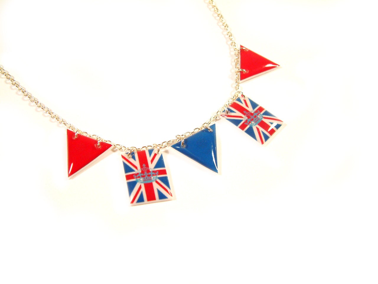 British Bunting Flag Necklace
