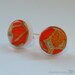 Autumn Leaves Round Stud Earrings