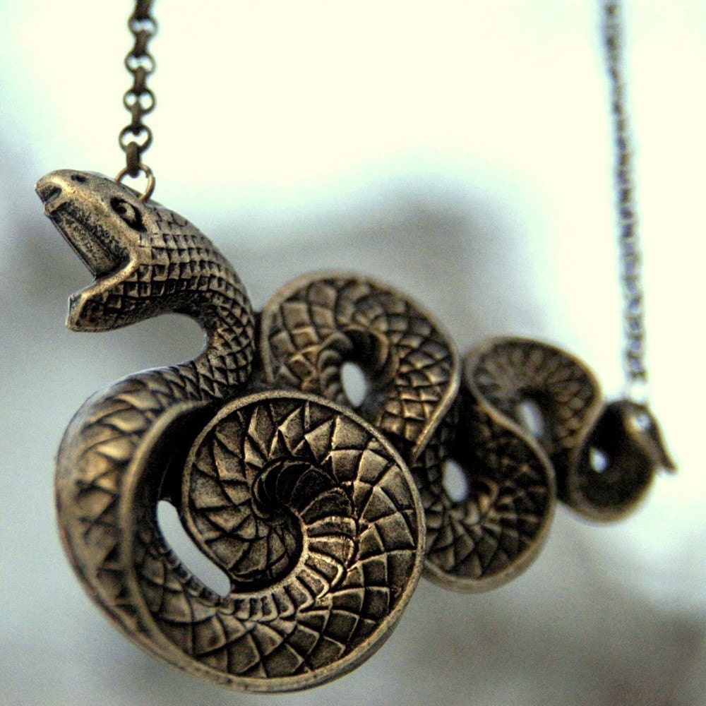 Snake Necklace - Brass