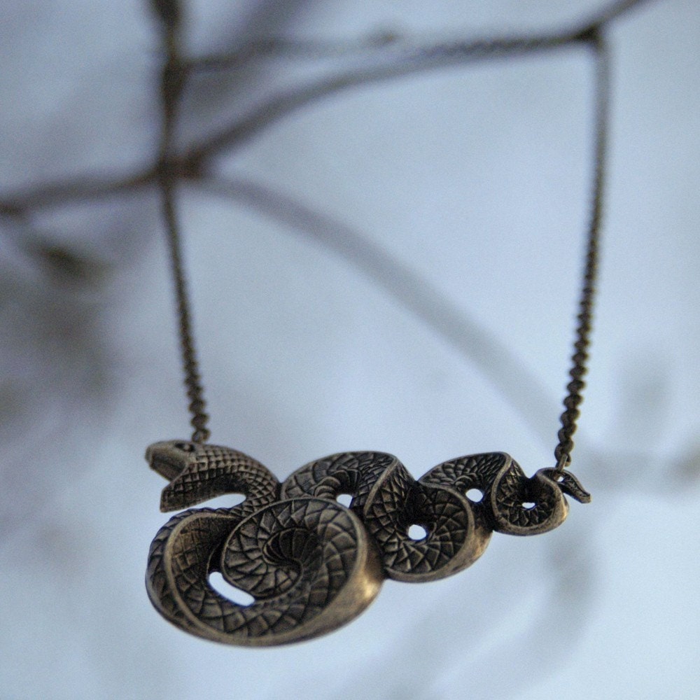 Snake Necklace - Brass