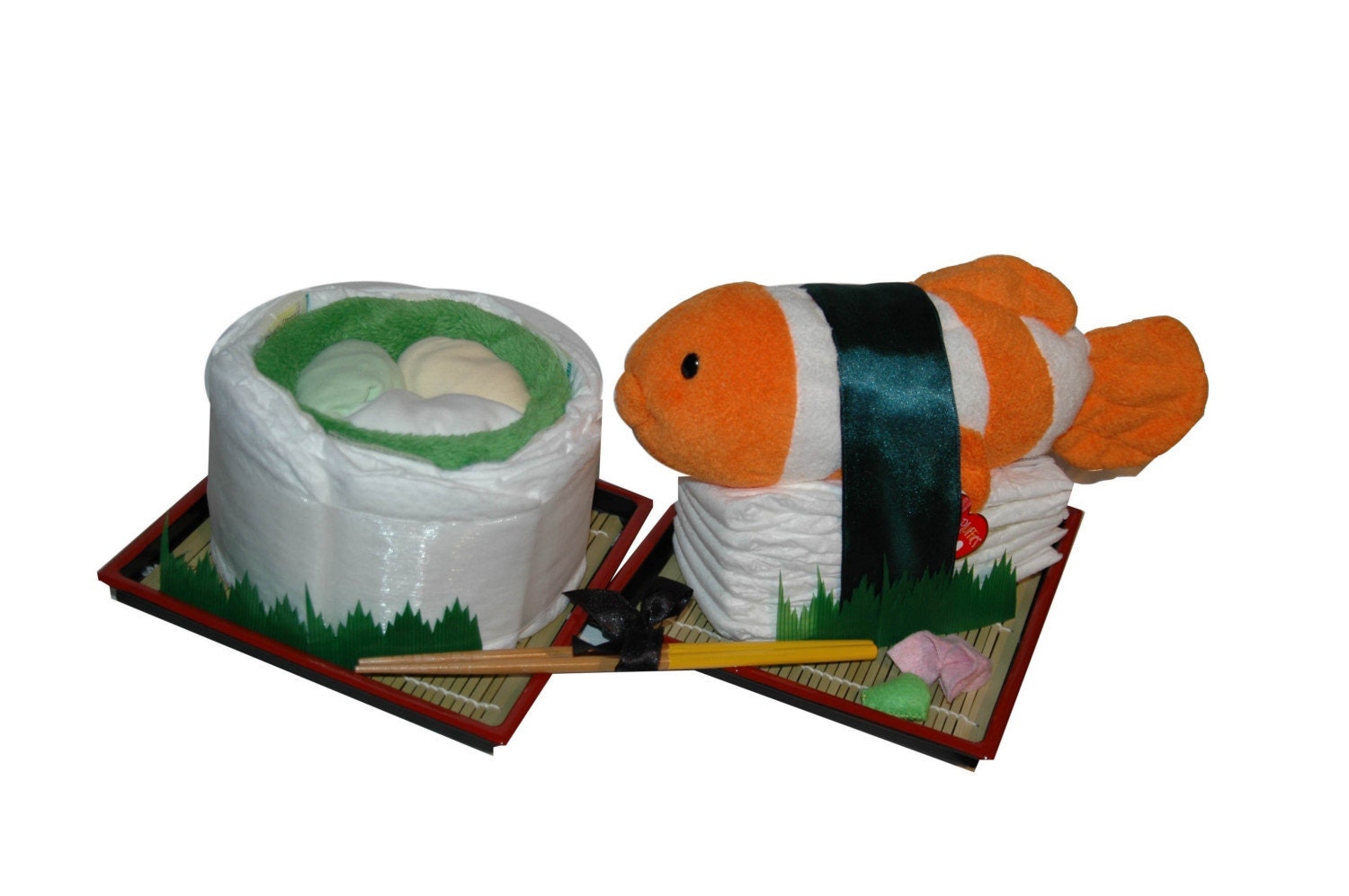 Custom for YOU - Diaper Sushi for Baby (C) - Etsy Collaboration with LuLusWoobies