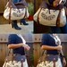 Sargent Line Ration Feeds - Des Moines, Iowa - Vintage Seed Sack Satchel Bag - Americana OOAK Canvas and Leather Handbag