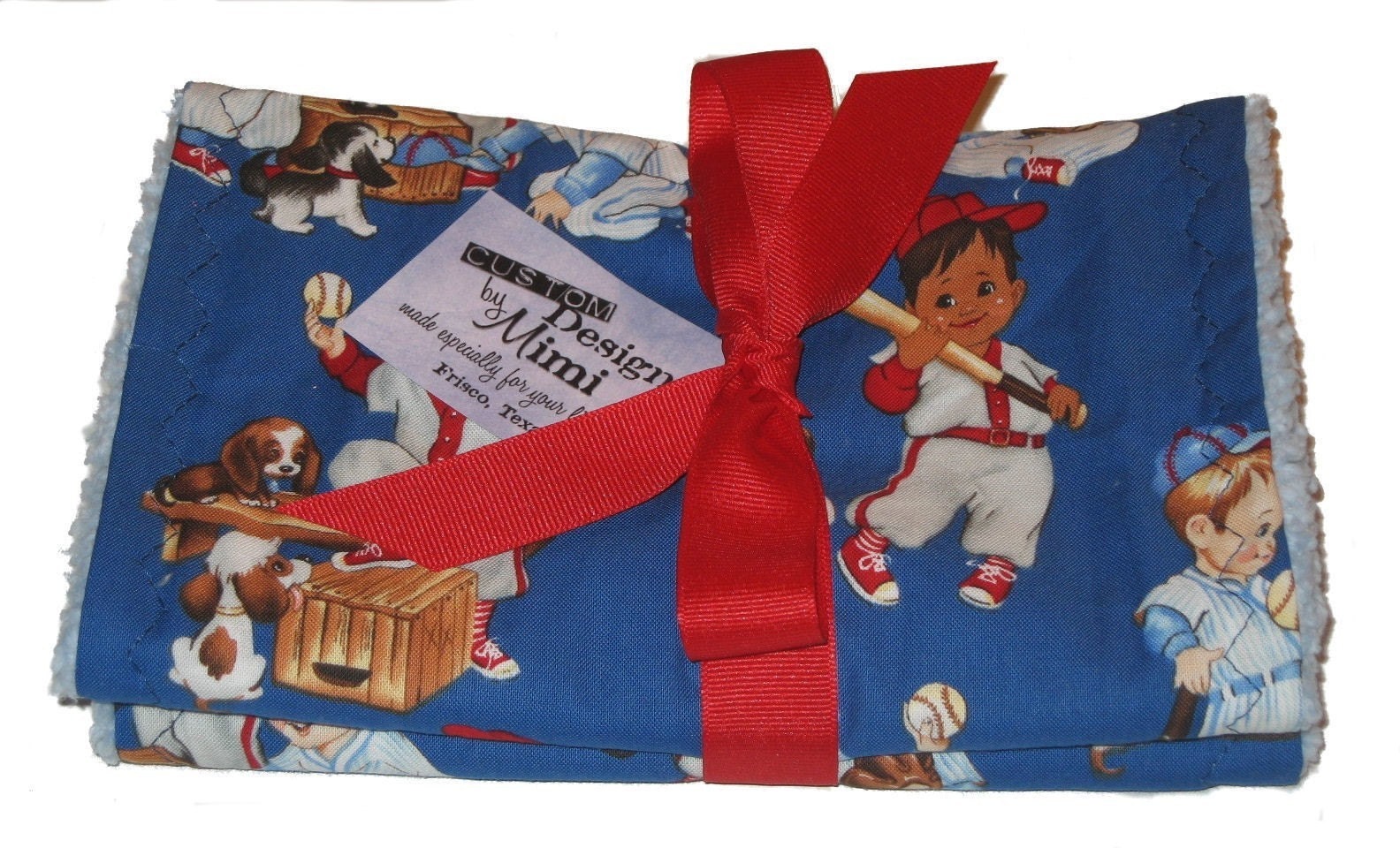 Vintage Baseball Boutique Chenille Baby Burpie