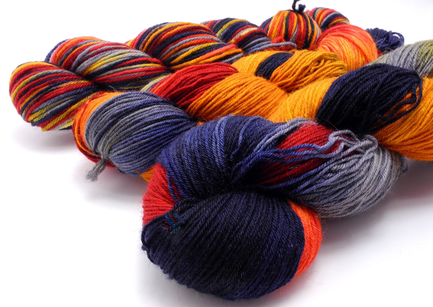 God of Thunder --BFL Hard Twist hand dyed sock yarn (handpainted sock yarn)