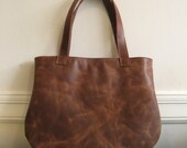Leather Tote in Black or Brown