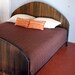 Steel Arch Bed with Wood Finish in King Size