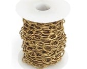 12mm x 6mm Antique Brass Chain - Lead and Nickel Free - 3 feet - 0103
