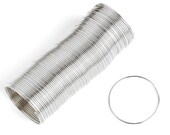 Beadalon Memory Wire Ring  Plated Silver - Approx 99 Loops - 00768