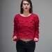 AQUA long sleeves sweater Customizable Unique Handknit - SALE