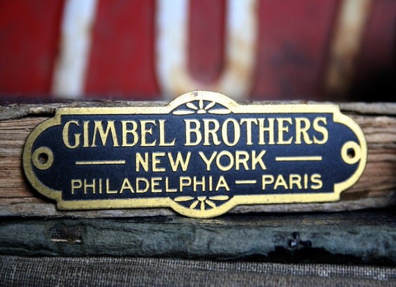 Vintage GIMBEL Brothers New York Philadelphia PARIS 1 Tag Jewelry Altered Art Mixed Media W