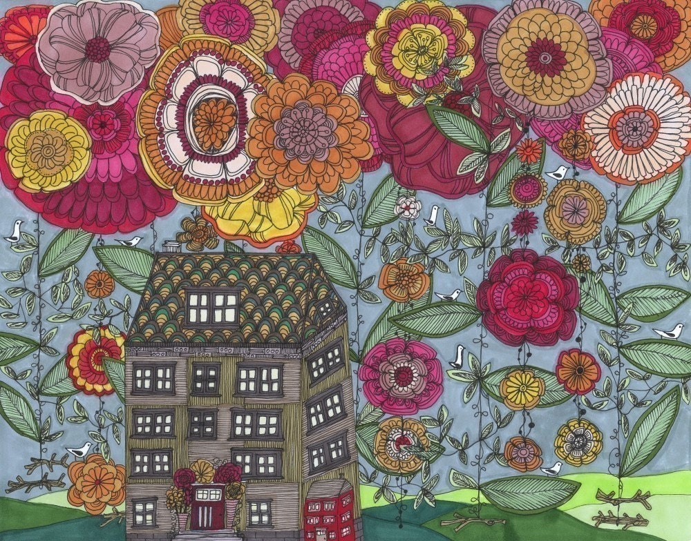 veil of flowers archival print